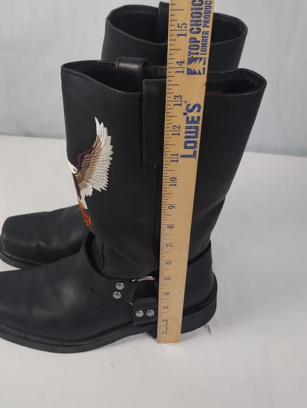 Harley Davidson Men's Size 10 Eagle Harness Leather Biker Boots Black D93216 - Picture 16 of 16